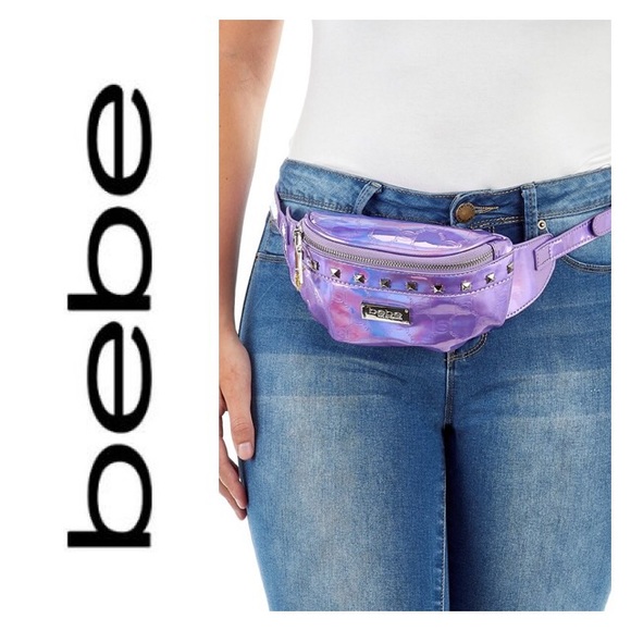 bebe Handbags - Bebe Danny Fanny Pack in Holographic Violet